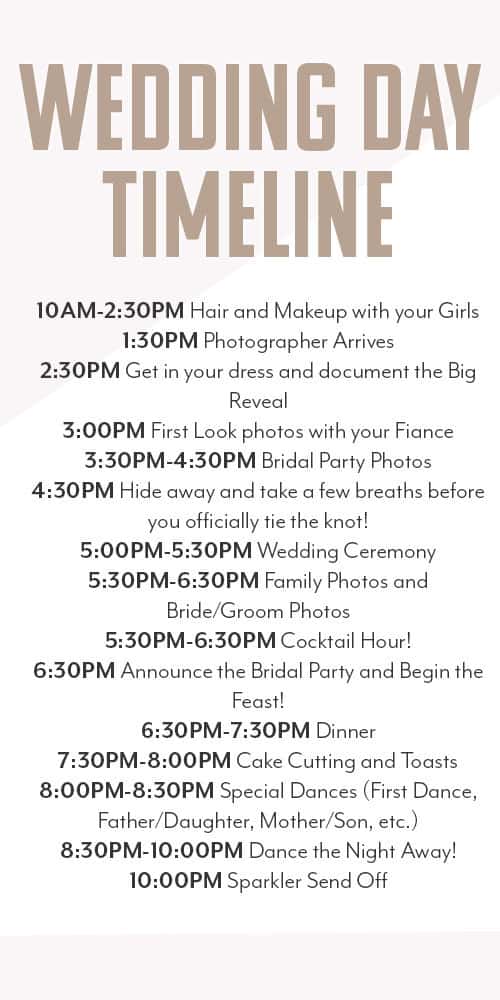 Queenstown Wedding Day Timeline How To Create Your Own 